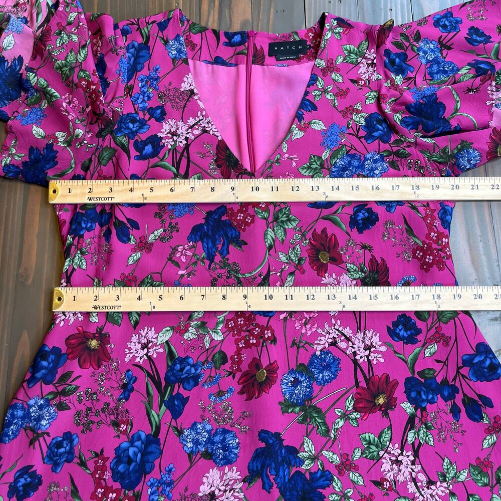 Hatch The Grace Dress Pink Queen Floral V-Neck Maternity Mini 3 L Designer Boho - Picture 14 of 16